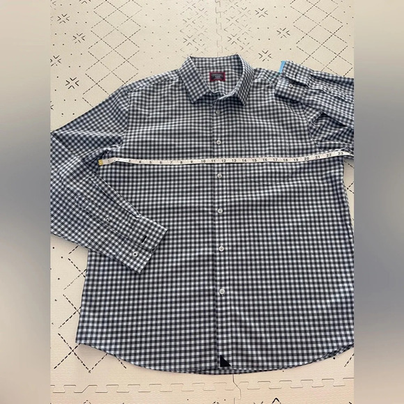 UntuckIt Mclaren wrinkle free gingham button down shirt XL - Picture 3 of 6
